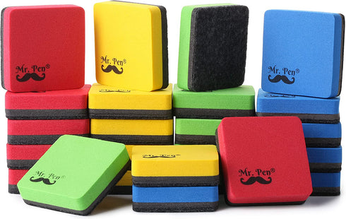 Mr. Pen- Dry Erase Erasers, 24 Pack, Dry Erasers, Dry Erase Board Erasers, White Board Erasers, Whiteboard Erasers, Small Dry Erase Eraser, Mini Dry Erasers, Magnetic Erasers, Dry Erase Marker Erasers