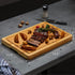Thick Bamboo Cutting Board, Chopping Board for Kitchen, Heavy Duty Cheese Board with handle and Juice Groove, Meat Butcher Block Cutting Borad, 100% Organic Bamboo, Pre Oiled, 15" x 11"