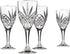 Godinger Wine Glasses, Stemmed Wine Glass Goblets - Dublin Platinum - 9oz, Set of 4