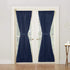 Sun Zero Barrow Energy Efficient Door Panel Curtain with Tie Back, 54" x 72", Navy Blue