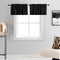 DONREN 15 Inches Long Black Valances for Windows - 2 Panels Blackout Theme Insulated Valances for Basement,42 Inches Wide Kitchen Valances with Rod Pocket Design,2 Pack