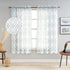 AUFENLLY Geometric Moroccan Patterned Sheer Curtains 63 Inch Length 2 Panels Faux Linen Modern Farmhouse Contemporary Sheer Curtains for Living Room Bedroom Rod Pocket 54 x 63 Inch 2 Panels, Grey