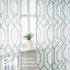 AUFENLLY Geometric Moroccan Patterned Sheer Curtains 63 Inch Length 2 Panels Faux Linen Modern Farmhouse Contemporary Sheer Curtains for Living Room Bedroom Rod Pocket 54 x 63 Inch 2 Panels, Grey
