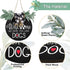 Welcome Sign for Front Door Decor - We Hope You Like Dogs,Outdoor Wooden Wreath Sign Farmhouse Door Hanger Sign with Eucalyptus Leaves and Buffalo Plaid Bow for Dogs Lovers Christmas Housewarming Gift