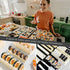 HI NINGER Sushi Making Kit Deluxe Edition Heart Sushi Mold Complete Sushi Maker Kit 12PCS Home Sushi Mold Press with 8 Sushi Rice Roll Mold Shapes 1 Fork 1 Spatula 1 Sushi Knife DIY Home Sushi Tool