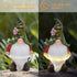 Garden Gnome Statue, LUOWAN Solar Light Garden Gnome, Resin Gnome Figurine Playing Hoop, Outdoor Decro for Garden Patio Yard Lawn Porch, Ornament Gift