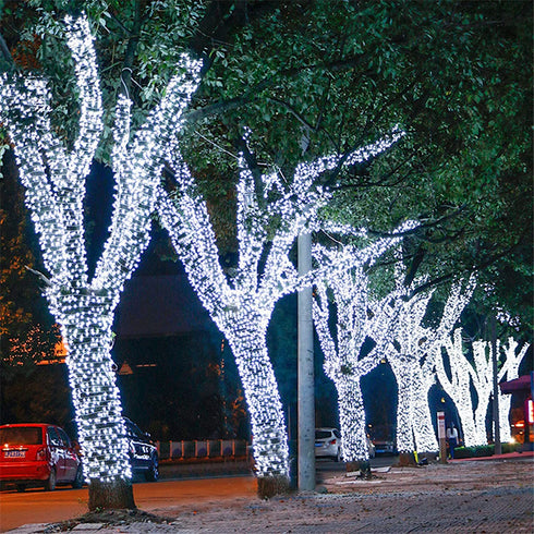 BHCLIGHT 82FT 200 LED White Christmas String Lights Outdoor/Indoor, White Wire with 8 Modes, UL Certified Fairy String Lights for Xmas Tree Holiday Wedding Party Decoration, Cool White