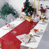 SoarDream Sequin Table Runner Red 2 Pieces 12x72 Inch Valentines Decoration Glitter Table Cover Fabric Birthday Party Table Decoration