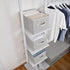 GRANNY SAYS Storage Containers for Organizing, Fabric Bins with Handles, Storage Baskets for Shelves, Large, White with Black Stripes, 3-Pack