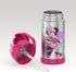 THERMOS FUNTAINER 12 Ounce Stainless Steel Vacuum Insulated Kids Straw Bottle, Minnie Mouse
