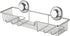 iPEGTOP L-4 Strong Suction Cup Shower Caddy Bath Shelf Storage, Combo Organizer Basket for Shampoo, Soap, Conditioner, Razor Bathroom Accessories - Rustproof Stainless Steel, Chrome