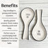 OAKOA 2 Pack Ceramic Spoon Rest for Stove Top - Cute Spoon Rests for Kitchen Counter - Fork Me Spoon Me - Cooking Spoon Holder - Utensil Rest - Ladle Holder - Spatula Rest - Farmhouse White Funny