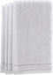 Creative Scents Cotton Fingertip Towel Set - 4 Pack - 11 x 18 Inches Decorative Extra-Absorbent and Soft Terry, Small White Hand Towels for Bathroom and Powder Room, Guest and Housewarming Gift
