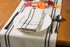 DII Kitchen Essentials Everyday French Stripe Tabletop Collection, Napkin Set, 20x20, Taupe/Black, 6 Piece