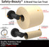 2-Pack Toilet Paper Holder for Mega Roll, Durable Stainless Steel Construction, Rust-Proof, Matte Black