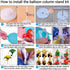 2 Set Balloon Column Stand Kits, Height 48 Inch,1 Manual Pump,25 Multi-Purpose Balloon Clips Rings,2 Top Balloon Support Rod,For Birthday Party Wedding Christmas Balloon Tower Decorations