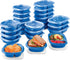 Rubbermaid TakeAlongs On The Go Food Storage and Meal Prep Containers, Set of 25 (50 Pieces Total), Marine Blue