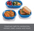 Rubbermaid TakeAlongs On The Go Food Storage and Meal Prep Containers, Set of 25 (50 Pieces Total), Marine Blue