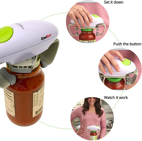 Robotwist Deluxe 7321 Automatic Jar Opener As Seen, Higher Torque for Improved Jar Opening Performance On TV