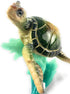 Aint It Nice Sea Turtle Green Swimming On Wave Marine Ocean Life Beach Themed Gift Decor Statue Figurine Collectible, 5 X 4.5 X 3 inches