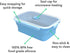 Vremi Silicone Food Storage Containers with BPA Free Airtight Plastic Lids - Set of 4 Small and Large Collapsible Meal Prep Container for Kitchen Lunch Boxes - Microwave and Freezer Safe