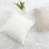 MANDIOO Cotton Knitted Beige Decorative Throw Pillow Covers Soft Cozy Outdoor Cushion Cases Luxury Modern Pillowcases for Couch Sofa Bed 18x18 Inches
