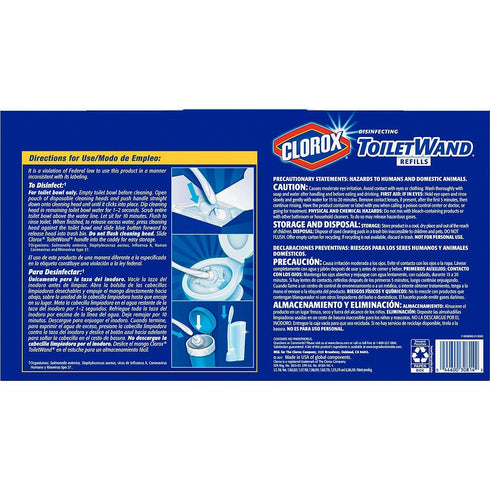 Clorox ToiletWand,Disposable Toilet Cleaning Rainforest Rush Refill 36 Count 1 Toilet