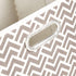 Amazon Basics Collapsible Fabric Storage Cubes with Oval Grommets - 6-Pack, Chevron - Taupe