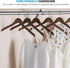 High-Grade Wooden Shirt Hangers with Rubber Grips (10 Pack) Smooth & Durable Wood Hangers with Grips Non Slip - Slim & Sleek Space Saving Hangers with Notches & 360 Hook - Ideal for Camisoles, Rompers