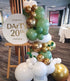 Boognt Sage Green Balloon Arch Kit White Gold Retre Green Balloons for Baby Shower Wedding Birthday Party Decoration