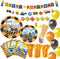 Whoobli Construction Birthday Party Supplies (Serves 16), All in One Truck Construction Party Supplies- Plate, Cups, Spoons, Fork, Napkins. Construction Birthday Decorations for Boys