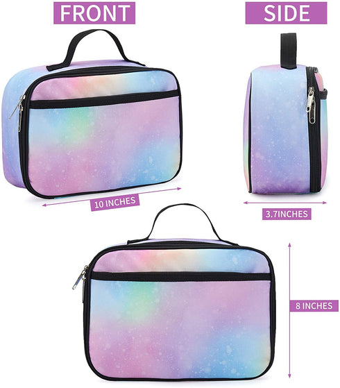 Lunch Box with Padded Liner, Rickyh style Spacious Insulated Lunch Bag Durable Thermal Lunch Cooler Pack with Strap for Boys Girls Adults School Sports Beach Picnic Work Camp,2 Pocket (LBXINGXING?