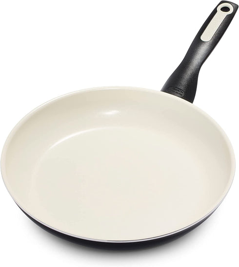GreenPan Rio Healthy Ceramic Nonstick 10" Frying Pan Skillet, PFAS-Free, Dishwasher Safe, Black