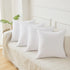 Qeils 18 x 18 Pillow Inserts Set of 2 White Throw Pillow Inserts with Soft Polyester Cover - Rectangle Square Interior Sofa Pillow Inserts Decorative Pillow Insert White Couch Pillow