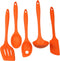 Chef Craft Premium Silicone Kitchen Tool and Utensil Set, 5 Piece, Orange