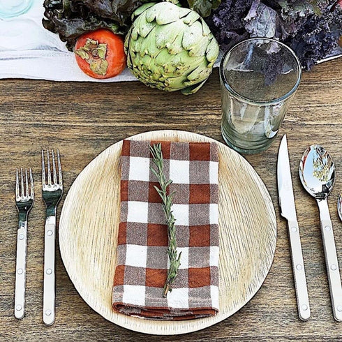 Naturally Chic Palm Leaf Plates - 10 Inch Round - Bamboo Like, Eco Friendly, Disposable, Compostable and Biodegradable Plates for Weddings, Parties and Events