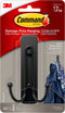 Command Large Double Wall Hook, Matte Black, Decorate Damage-Free
