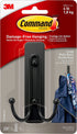 Command Large Double Wall Hook, Matte Black, Decorate Damage-Free