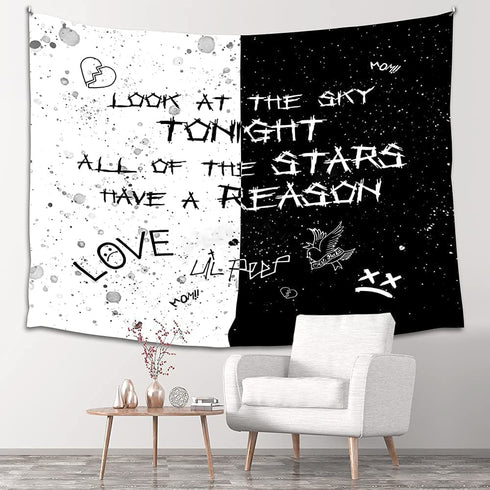 Rapper Wall Tapestry for Bedroom Wall Hangings for Living Room Dorm Hip Hop Home Decorations Tapestries Porch Hanging Table Cloth 60" X 51"