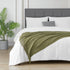 BOURINA Throw Blanket Textured Solid Soft Sofa Throw Couch Cover Knitted Decorative Blanket, 50"x60" Olive