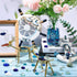 300 Pieces Flat Glass Marbles, Flat Gems, Decorative Aquarium Glass Stones, Glass Marbles Beads, Pebbles for Vase Fillers Wedding Garden Centerpieces Decor (Clear, Light Blue, Dark Blue)