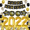 Huge Happy New Year Decorations 2022 Set - 43 Pieces | 40 Inch Gold 2022 Balloons Numbers | Large 10 Feet Happy New Year Banner | New Years Eve Party Supplies For New Years Backdrop | Nye Decorations