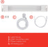 UltraPro 12in. Linkable LED Light Fixture, Selectable Brightness, Slim LED Strip Light, Under Cabinet Lighting, Kitchen Light, HI/OFF/LOW Switch, 44105 White