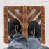 Ninamar Natural Coir Boot Scraper Door Mat - 12 x 13 inch