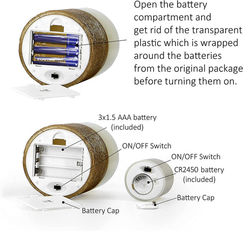 Furora LIGHTING LED Flameless Candles with Remote Control, Set of 8, Real Wax Battery Operated Pillars and Votives LED Candles with Flickering Flame and Timer Featured - Gold Trim