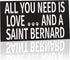 JennyGems Saint Bernard Sign, All You Need is Love and A Saint Bernard, Wood Sign, 9.5x5.5 Inches, Saint Bernard Mom, Saint Bernard Gifts, Saint Bernard Dogs, Saint Bernard Decor, American Made
