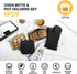 Koroda Oven Mitts: Silicone Oven Mitts Heat Resistant 500 Degrees and Pot Holders for Kitchen (Set of 6, Black)