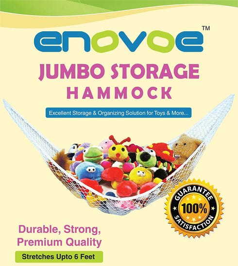 Stuffed Animal Toy Hammock - Best for Keeping Rooms Clean, Organized and Orderly - Comes with an E-Book, Toy Organizer Storage Net is Durable and Easy to Install(Two Pack)