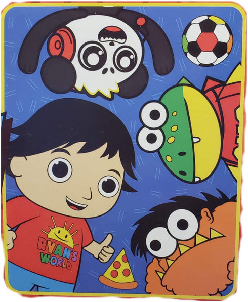 Franco Manufacturing Ryan World Soft Plush Throw, Print of Ryan with Friends, 40 Inches x 50 Inches