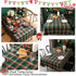 Plaid Tablecloth 57x84 Inch Green Christmas Table Cloth Checkered Fabric for Holiday Picnic Christmas Table Decoration